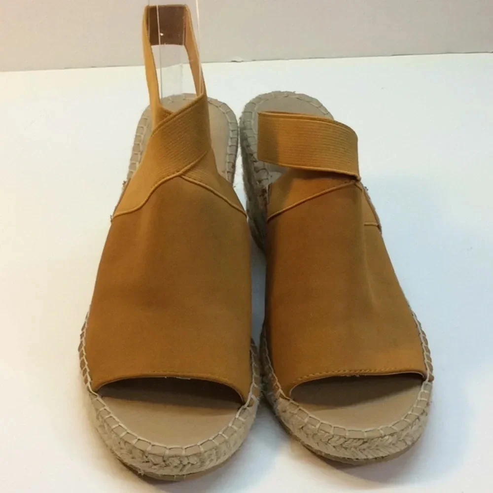 Adrienne Vittadini Rust Suede Espadrille Wedge